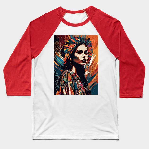 a gorgeous female Latin American fashion model superim Baseball T-Shirt by Autria-vn